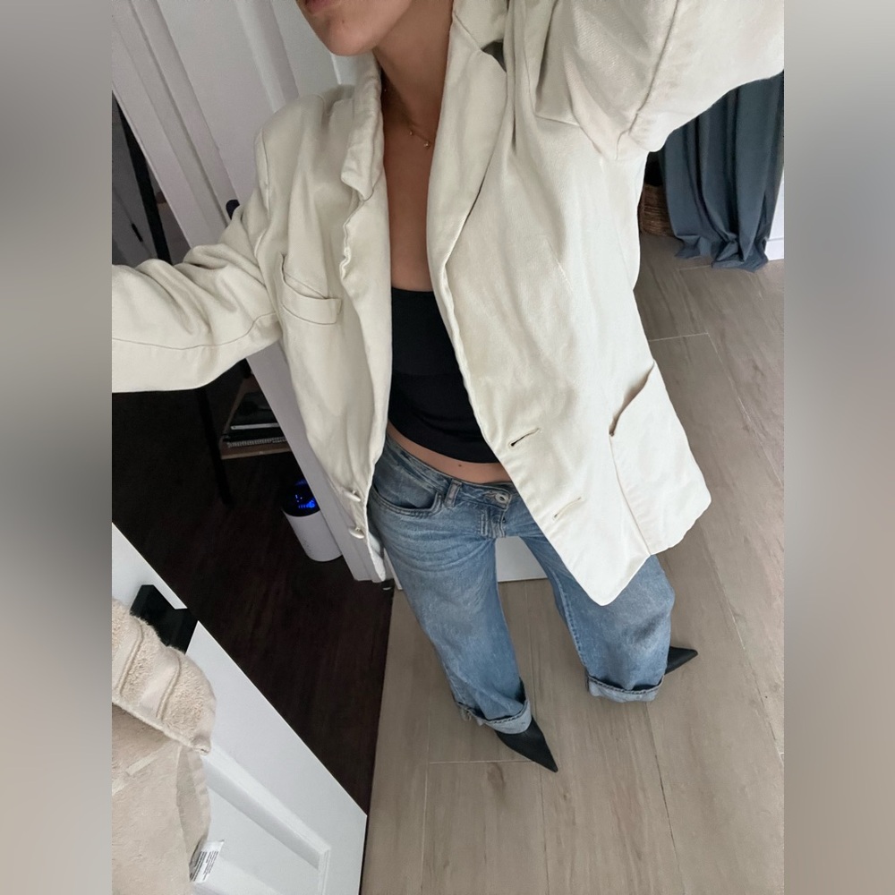 AFRM Agnes oversized denim blazer